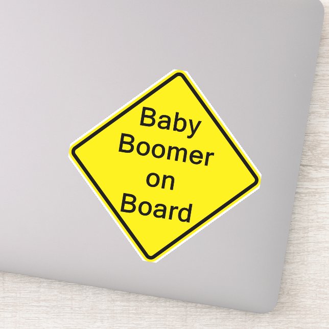 Baby Boomer on Board Window sticker (Detail)