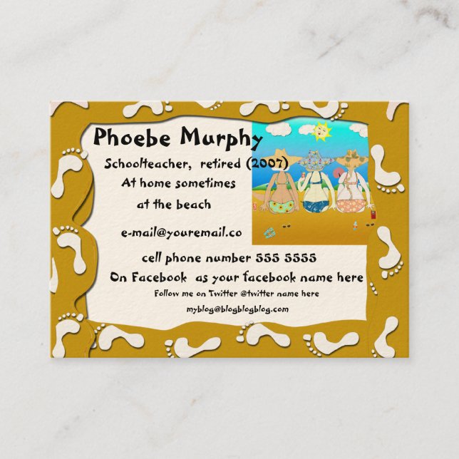 Baby Boomer Retirement Card - beach scene (Front)