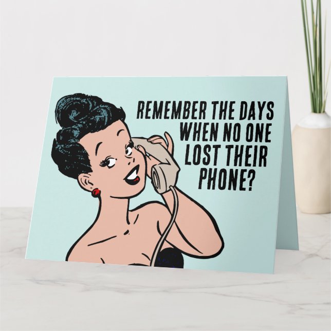 BABY BOOMER ROTARY PHONE BIRTHDAY CARDS (Front)