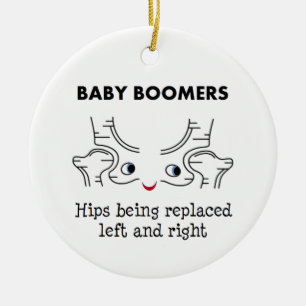 Baby Boomers – Hips being replaced left and righ Ceramic Tree Decoration