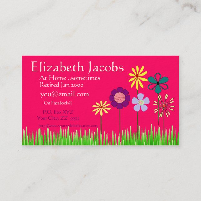 Baby Boomer's Retirement Business Card (Front)