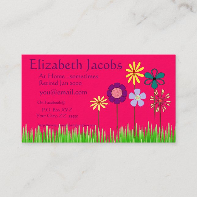 Baby Boomer's Retirement Business Card (Front)