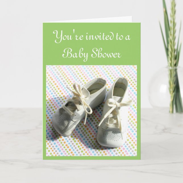 Baby booties shower invitation (Front)
