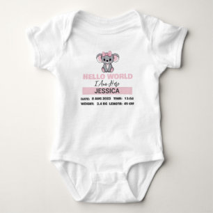 Baby Born Details Pink Koala Bodysuit