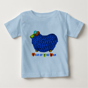 Baby Born in Ram Goat Year Blue Bodysuit