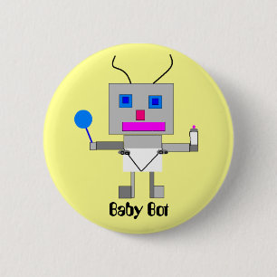 Baby Bot 6 Cm Round Badge