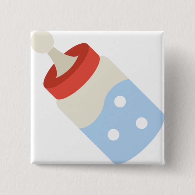 baby bottle 15 cm square badge (Front)