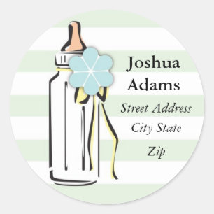 Baby Bottle- Boy Address Label