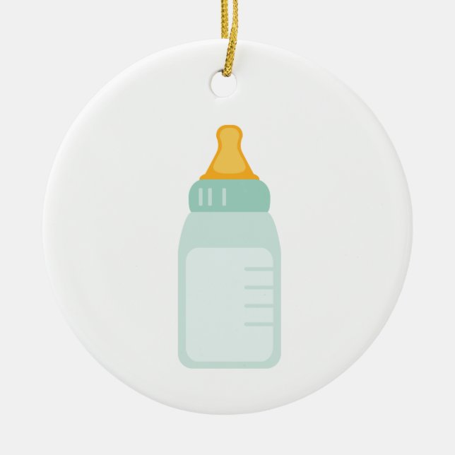 Baby Bottle Ceramic Tree Decoration (Front)