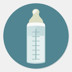 Baby Bottle Classic Round Sticker