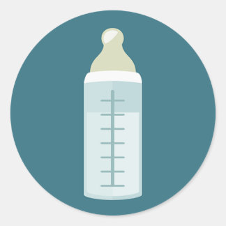 Baby Bottle Classic Round Sticker