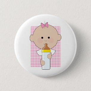 Baby Bottle Girl 6 Cm Round Badge