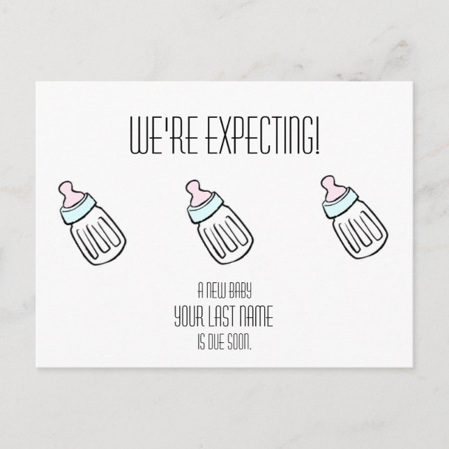 Baby Bottle Postcard (Front)