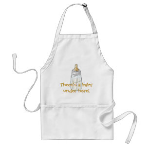 Baby Bottle, There's a baby under here! Apron