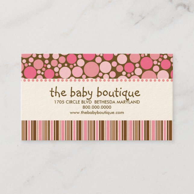 Baby Boutique Business Cards (Front)