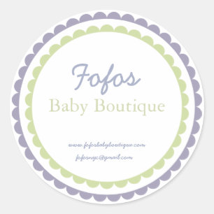 Baby Boutique Fashion Label/Sticker Classic Round Sticker