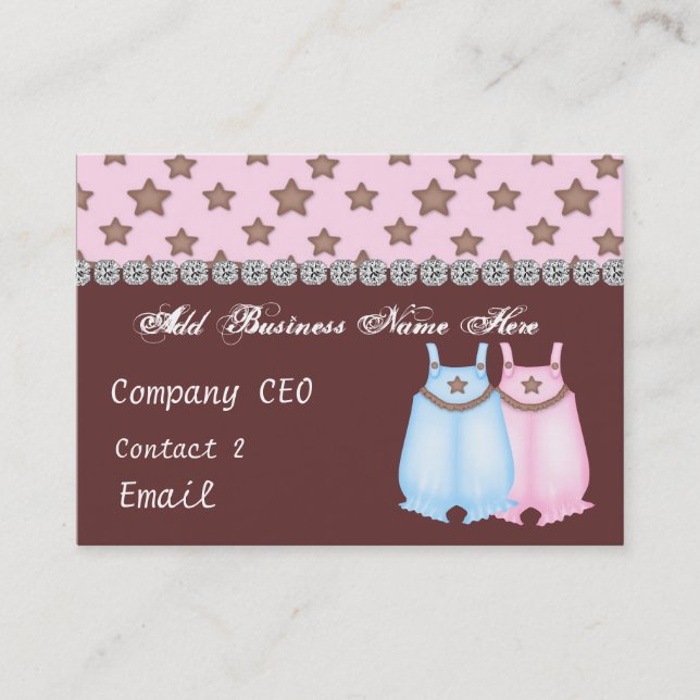 Baby BOUTIQUE STORE Glam Business Card (Front)