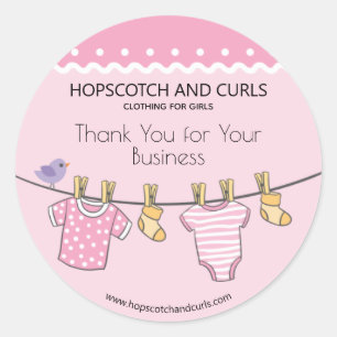 Baby Boutique Thank You for Your Business Classic Round Sticker