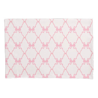 Baby Bow Trellis Pink Bella Ribbon Pillowcase