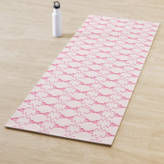Baby Bow Trellis Pink Bella Ribbon Yoga Mat