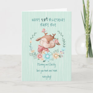 Baby Boy 1st. Birthday Card