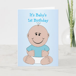 Baby Boy 1st Birthday Card