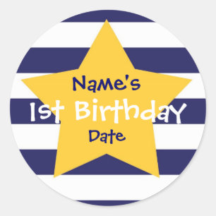 Baby Boy 1st Birthday Sticker