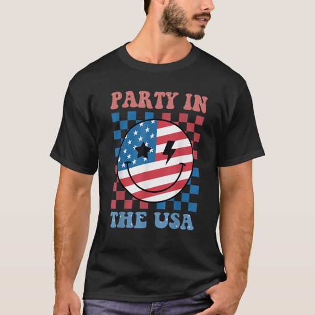 Baby Boy 4th July Party In USA American Flag Men D T-Shirt (Front)