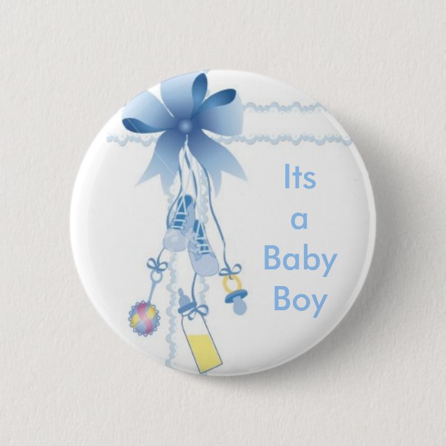 Baby Boy 6 Cm Round Badge (Front)