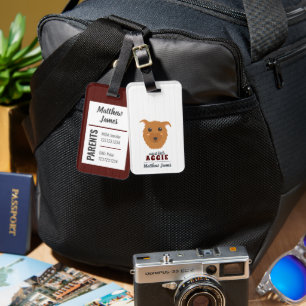 Baby Boy Aggie Dog Maroon Bag Tag