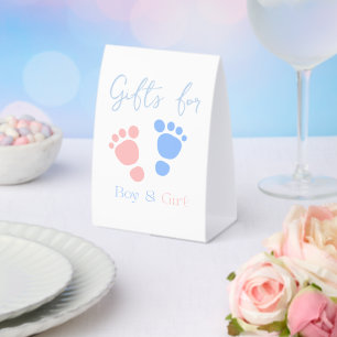 Baby Boy and Girl Footprints Twins Baby Shower