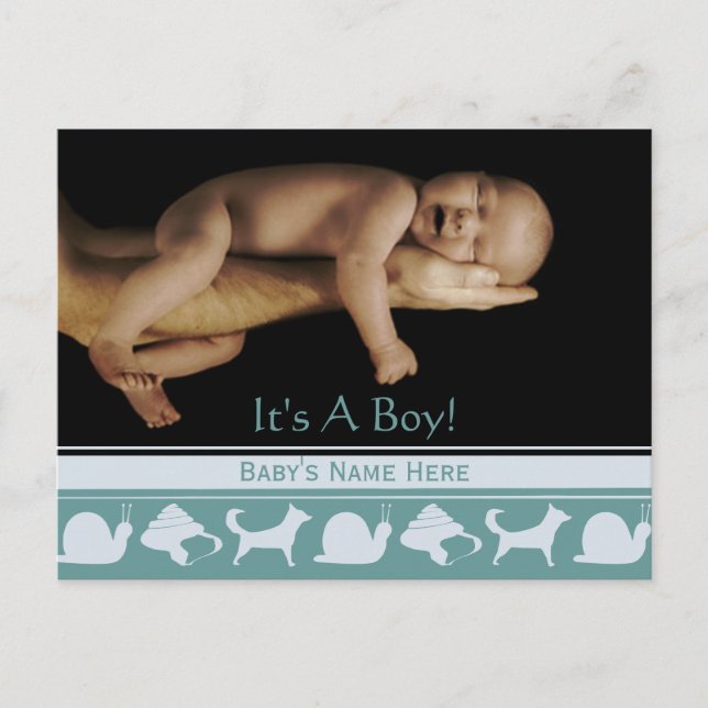 Baby Boy Announcement (Front)