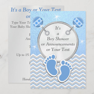 Baby Boy Announcement Cards Baby Shower Invitation