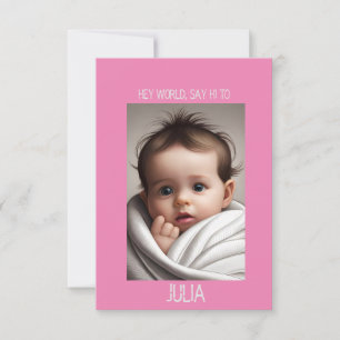 Baby Boy Announcement Cards with Photo 