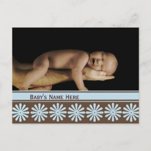 Baby Boy Announcement Postcard