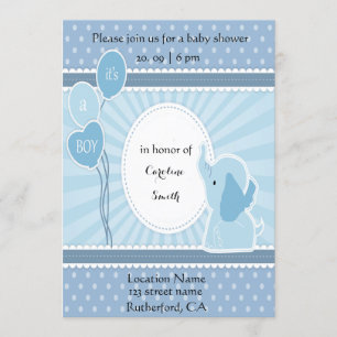 Baby Boy Arrival Baby Shower Invitation