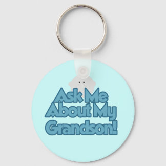 Baby Boy Ask About My Grandson Tshirts and Gifts Key Ring