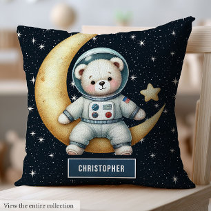 Baby Boy Astronaut Pillow with Personalised Teddy 
