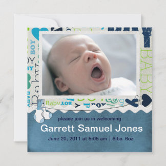 Baby Boy Baby announcement