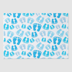 Baby boy baby feet tissue paper