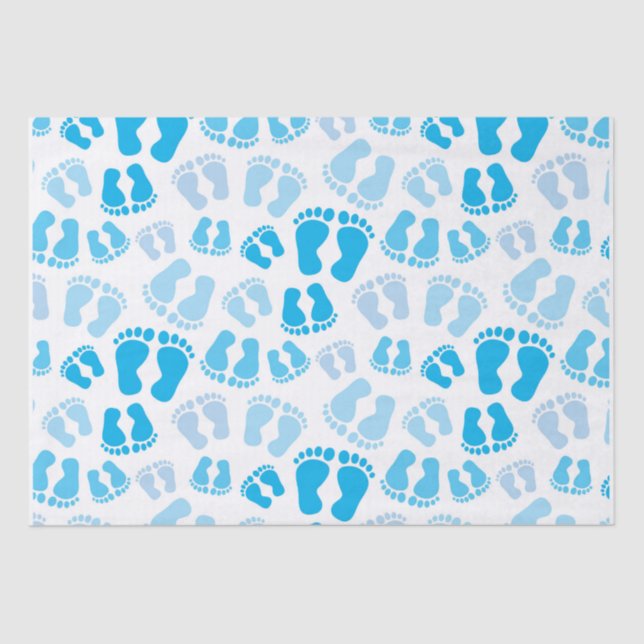 Baby boy baby feet tissue paper (Front)
