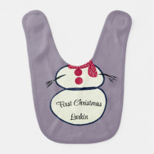 Baby Boy Baby Girl First Christmas Snowman Scarf