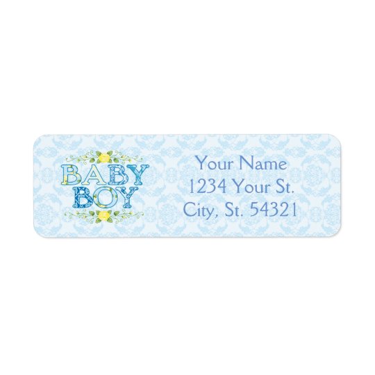 Baby Boy, Baby Shower Address Labels