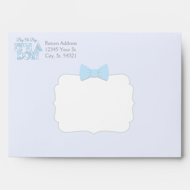 Baby Boy Baby Shower Envelopes (Front)