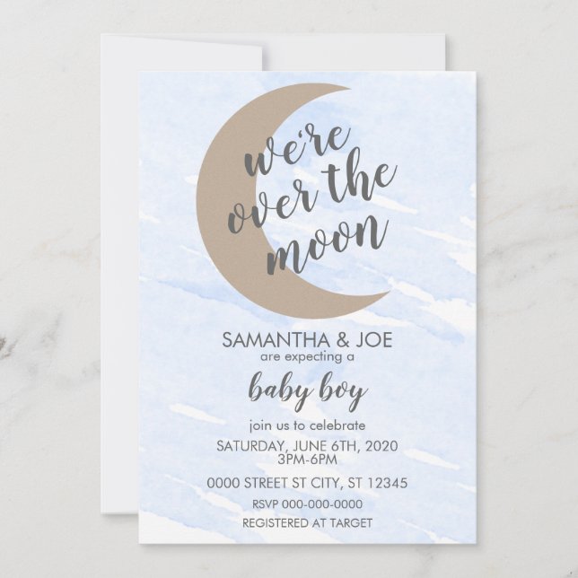 BABY BOY BABY SHOWER INVITATION (Front)