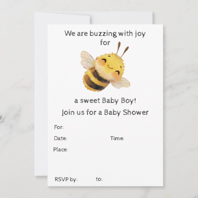 Baby Boy Baby Shower invitation (Front)