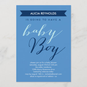 Baby Boy Baby Shower Invitations