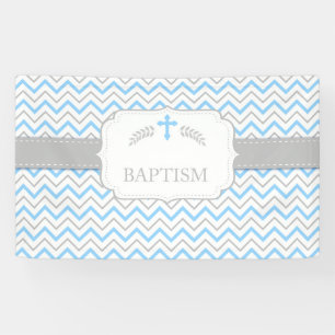 Baby boy Baptism Banner - Backdrop