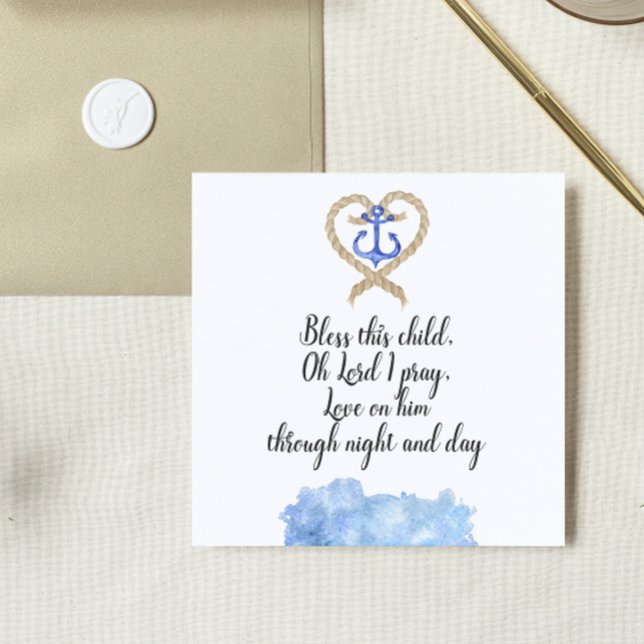 Baby Boy Baptism Napkin (Creator Uploaded)