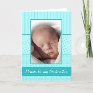 Baby Boy be my Godmother Invitation